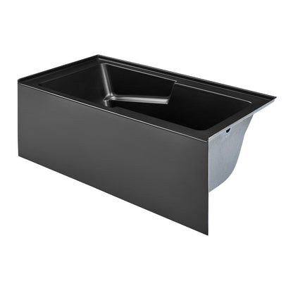 Voltaire 60" X 32" Right-Hand Drain Alcove Bathtub with Apron in Matte Black