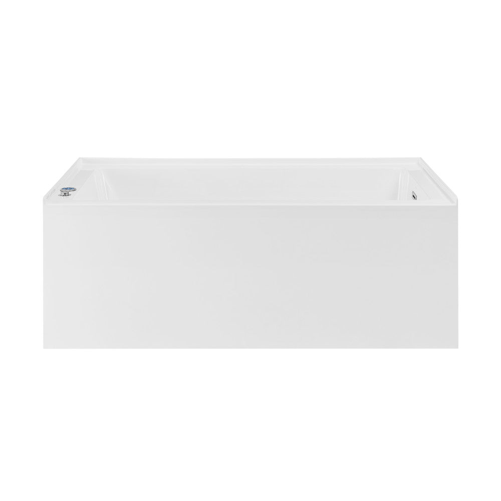 Avancer 60" x 36" Right-Hand Drain Rectangular Alcove Whirlpool Bathtub with Apron