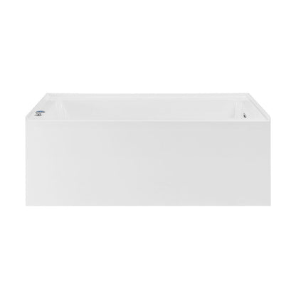 Avancer 60" x 36" Right-Hand Drain Rectangular Alcove Whirlpool Bathtub with Apron