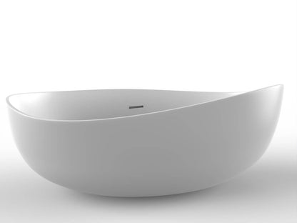 Newport 71"  Freestanding Solid Surface Bathtub White