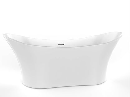 Ocean 69" Solid Surface Freestanding Bathtub White