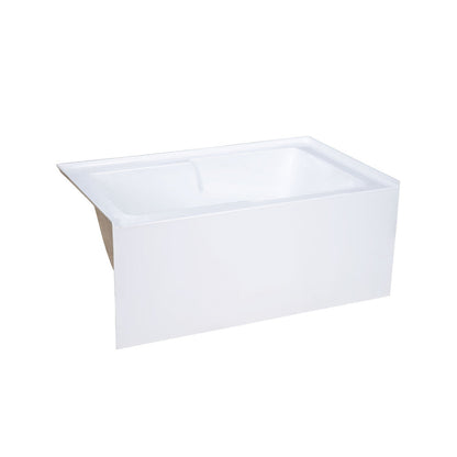 Voltaire 54" X 30" Left-Hand Drain Alcove Bathtub with Apron & Armrest