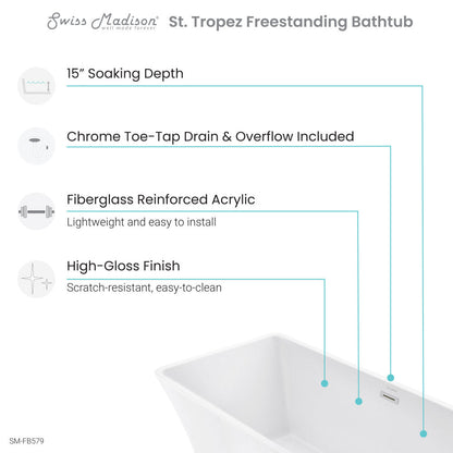 St. Tropez 67" Freestanding Bathtub