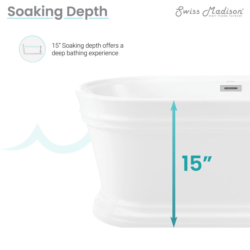 Santorini 60" Freestanding Tub