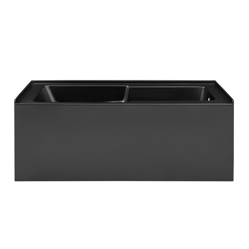 Voltaire 60" X 30" Right-Hand Drain Alcove Bathtub with Apron in Matte Black