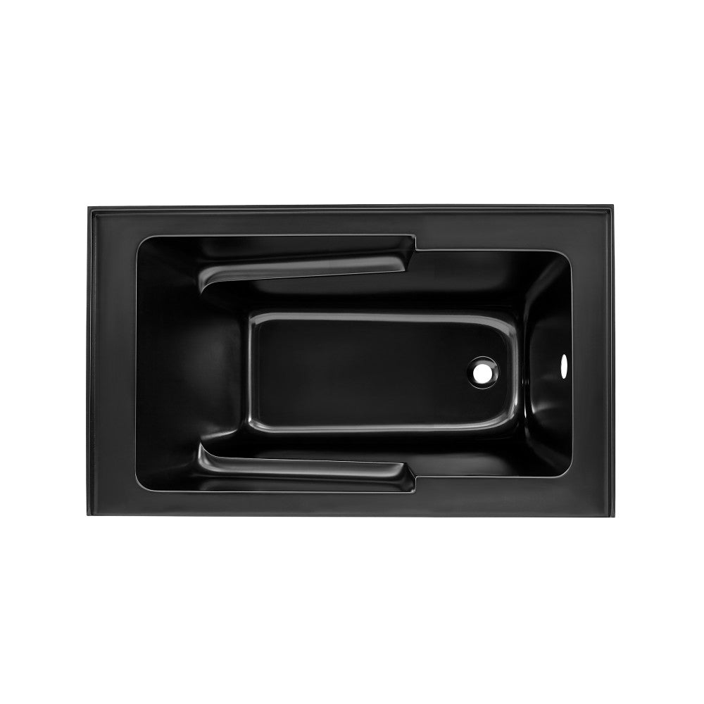 Voltaire 54" X 30"  Right-Hand Drain Alcove Bathtub with Apron in Matte Black