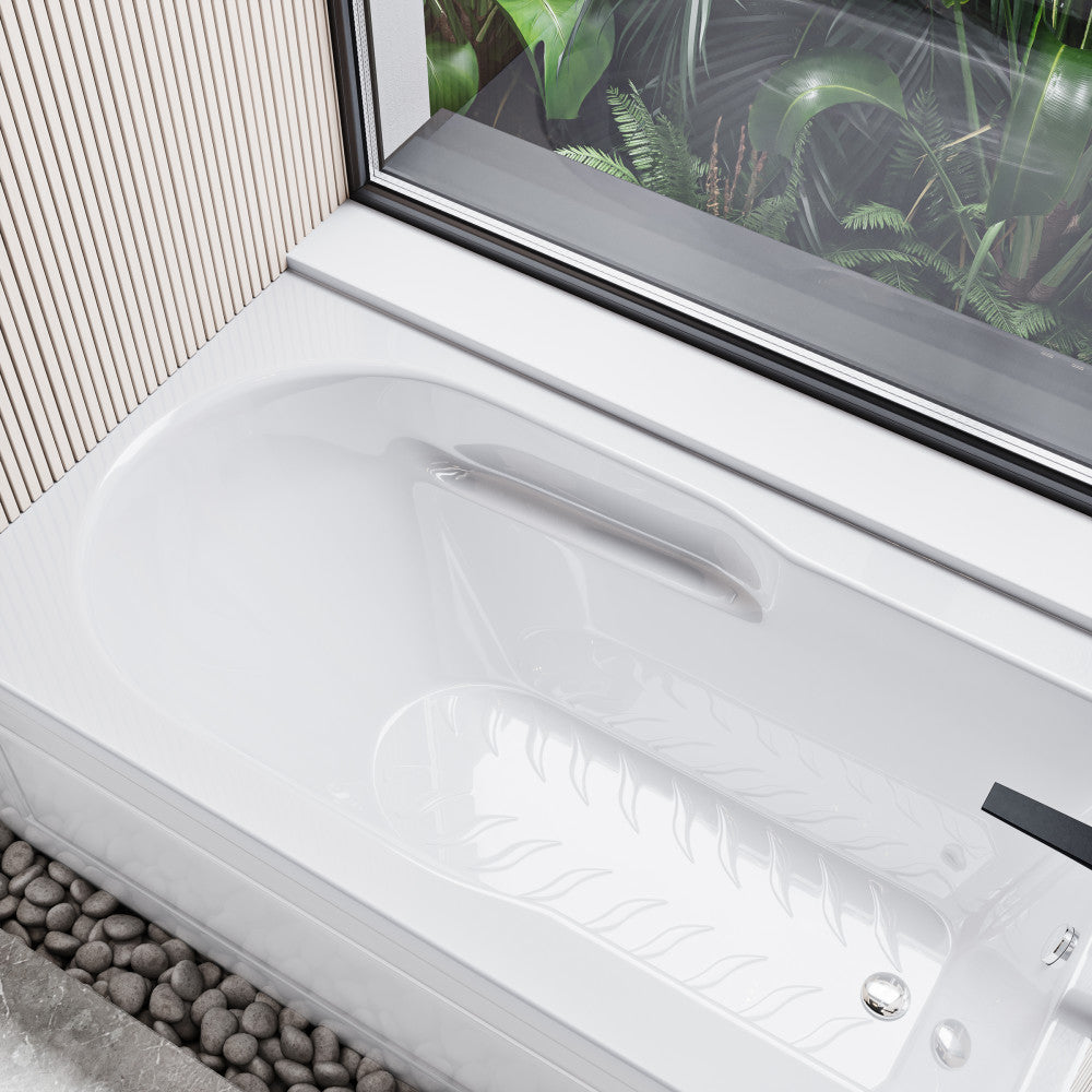 Concorde 60 in. x 32 in. Acrylic Glossy White, Alcove, Integral, Right-Hand Drain, Apron Bathtub