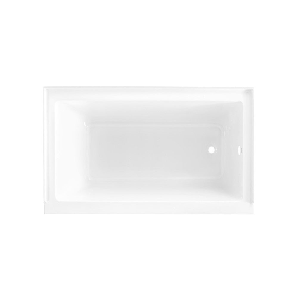 Voltaire 54 in x 30 in Acrylic Glossy White Alcove Integral Right-Hand Drain