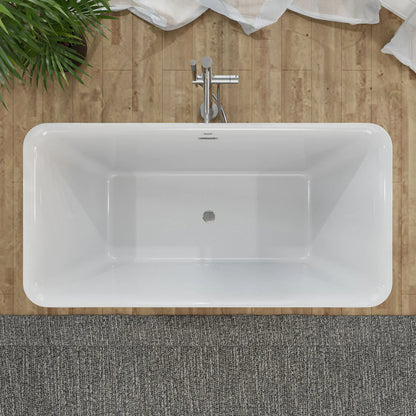 59" Freestanding Soaking Tub - Center Drain