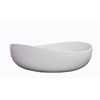 Newport 71"  Freestanding Solid Surface Bathtub White