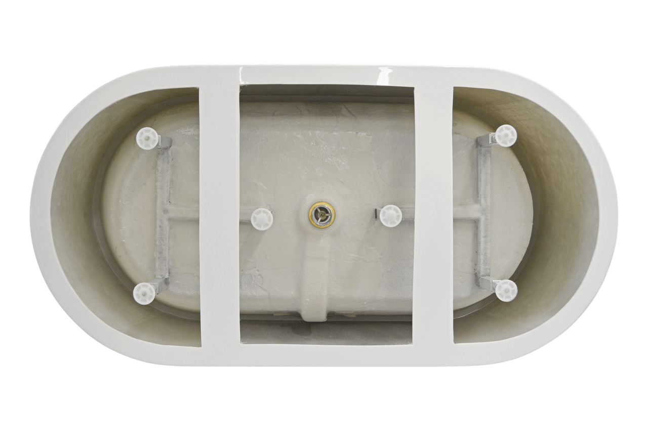 Newport 71"  Freestanding Solid Surface Bathtub White