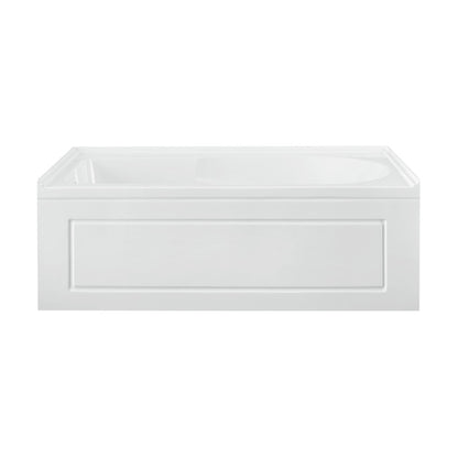 Concorde 60 in. x 32 in. Acrylic Glossy White, Alcove, Integral, Left-Hand Drain, Apron Bathtub