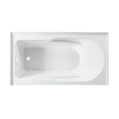 Concorde 60 in. x 32 in. Acrylic Glossy White, Alcove, Integral, Left-Hand Drain, Apron Bathtub