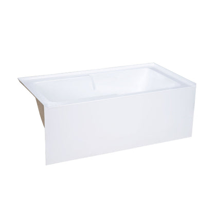 Voltaire 60" X 32" Left-Hand Drain Alcove Bathtub with Apron and Armrest