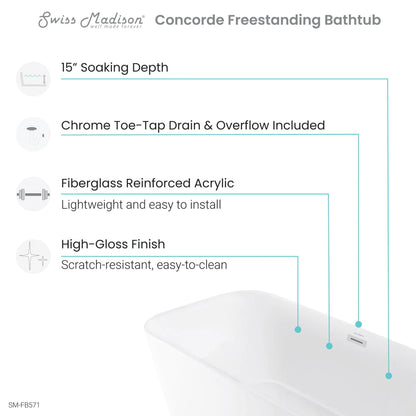 Concorde 67" Freestanding Bathtub