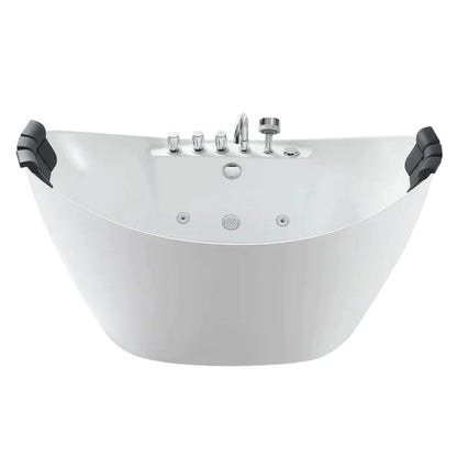 59" Freestanding Whirlpool Bathtub - Center Drain