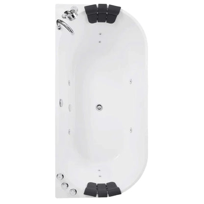 Empava 67" Freestanding Whirlpool Bathtub with Reversible Drain