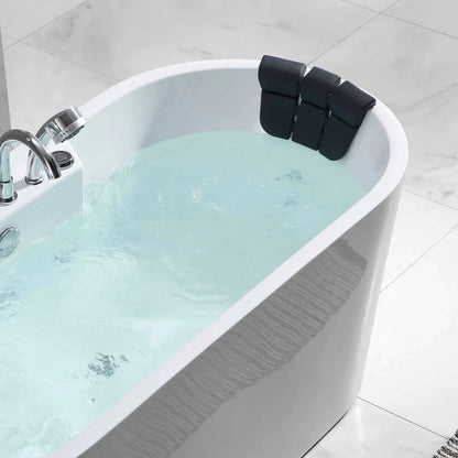 67" Freestanding Whirlpool Bathtub with Center Drain