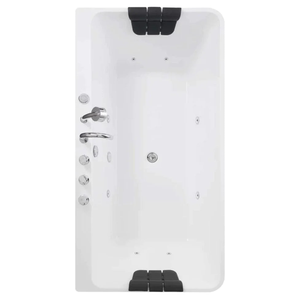 67" Freestanding Whirlpool Bathtub - Center Drain