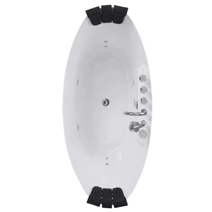 67" Freestanding Whirlpool Bathtub - Center Drain