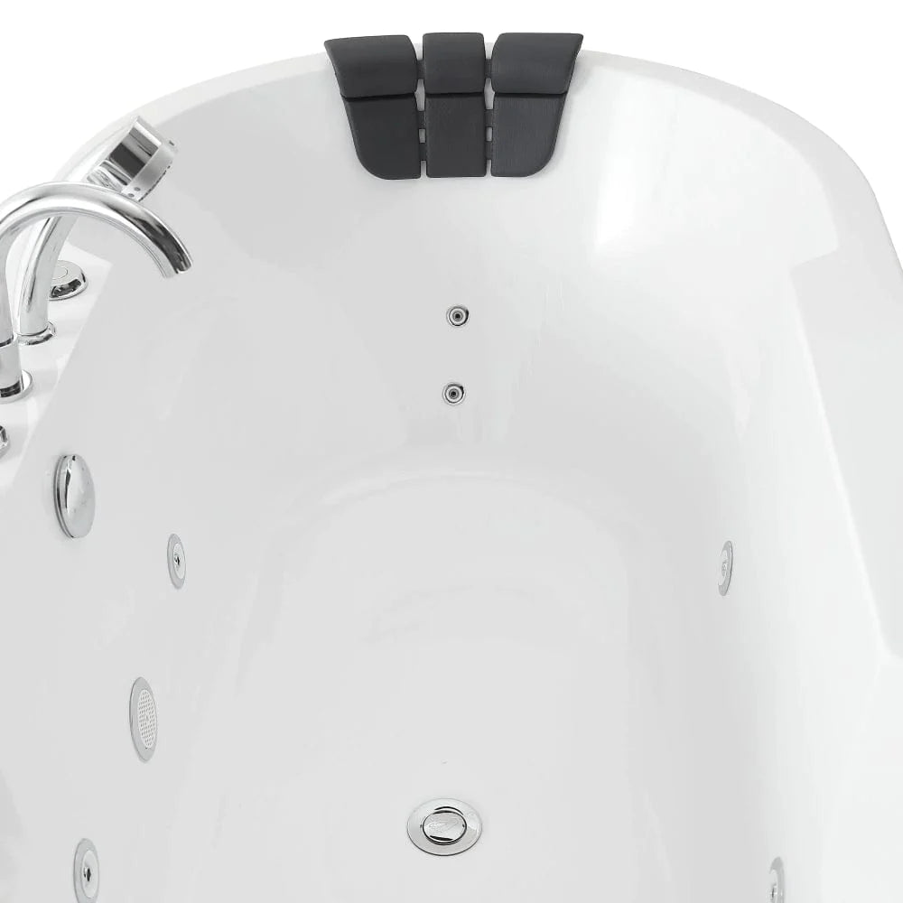 Empava 67" Freestanding Whirlpool Bathtub with Center Drain