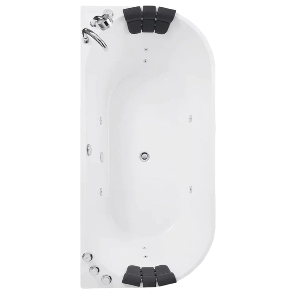 Empava 71" Freestanding Whirlpool Bathtub with Center Drain