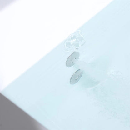 71" Alcove Whirlpool Two-Person Bathtub - Left Drain