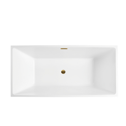 59 in. x 29.5 in. Freestanding Soaking Bathtub