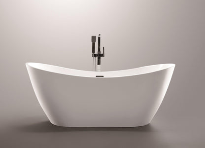 Mulhouse 71 in. Acrylic Flatbottom Freestanding Bathtub in White, VA6517