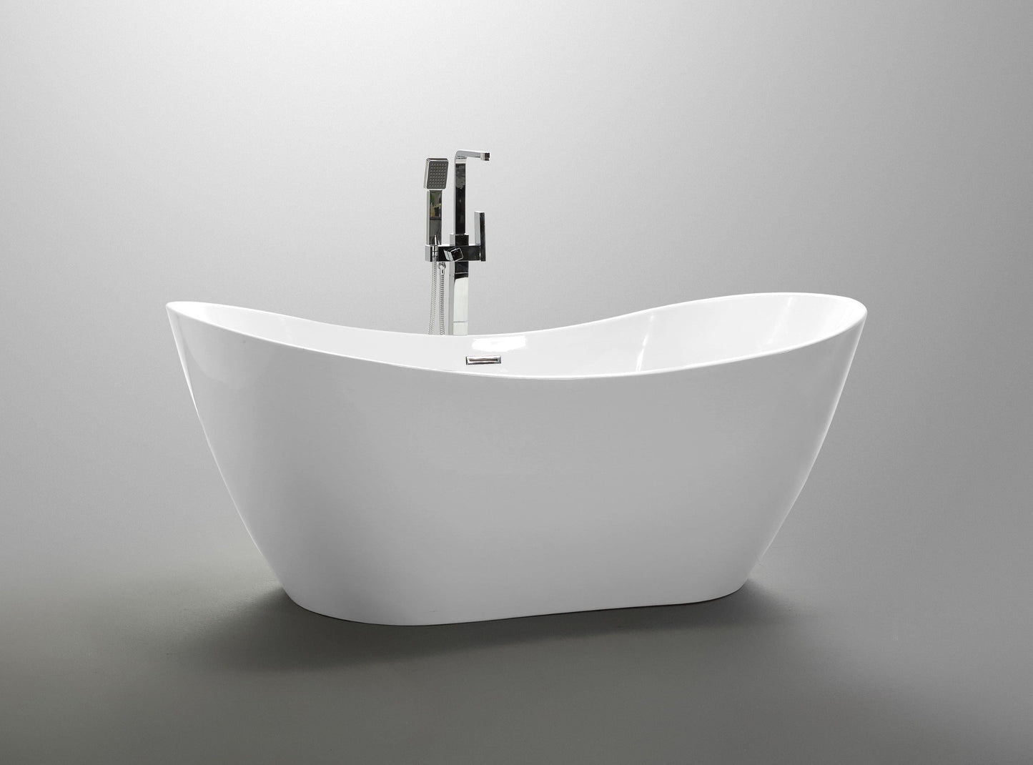 Mulhouse 71 in. Acrylic Flatbottom Freestanding Bathtub in White, VA6517