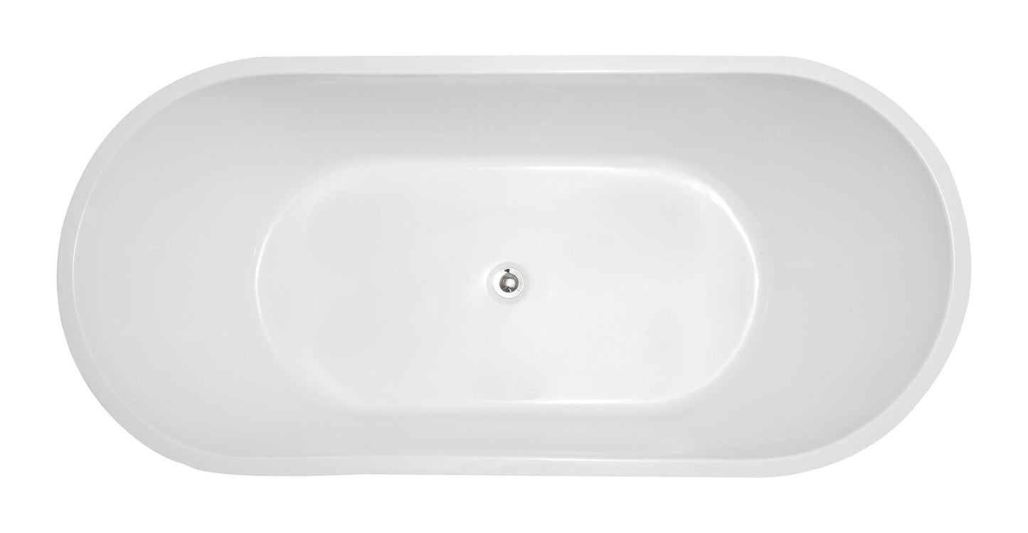 63 in. x 29.5 in. Freestanding Soaking Bathtub, VA6809