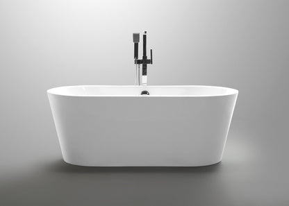 Lorient 67 in. Acrylic Flatbottom Freestanding Bathtub in White, VA6812