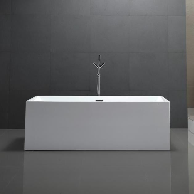 Talence 59 in. Acrylic Flatbottom Freestanding Bathtub in White, VA6813B