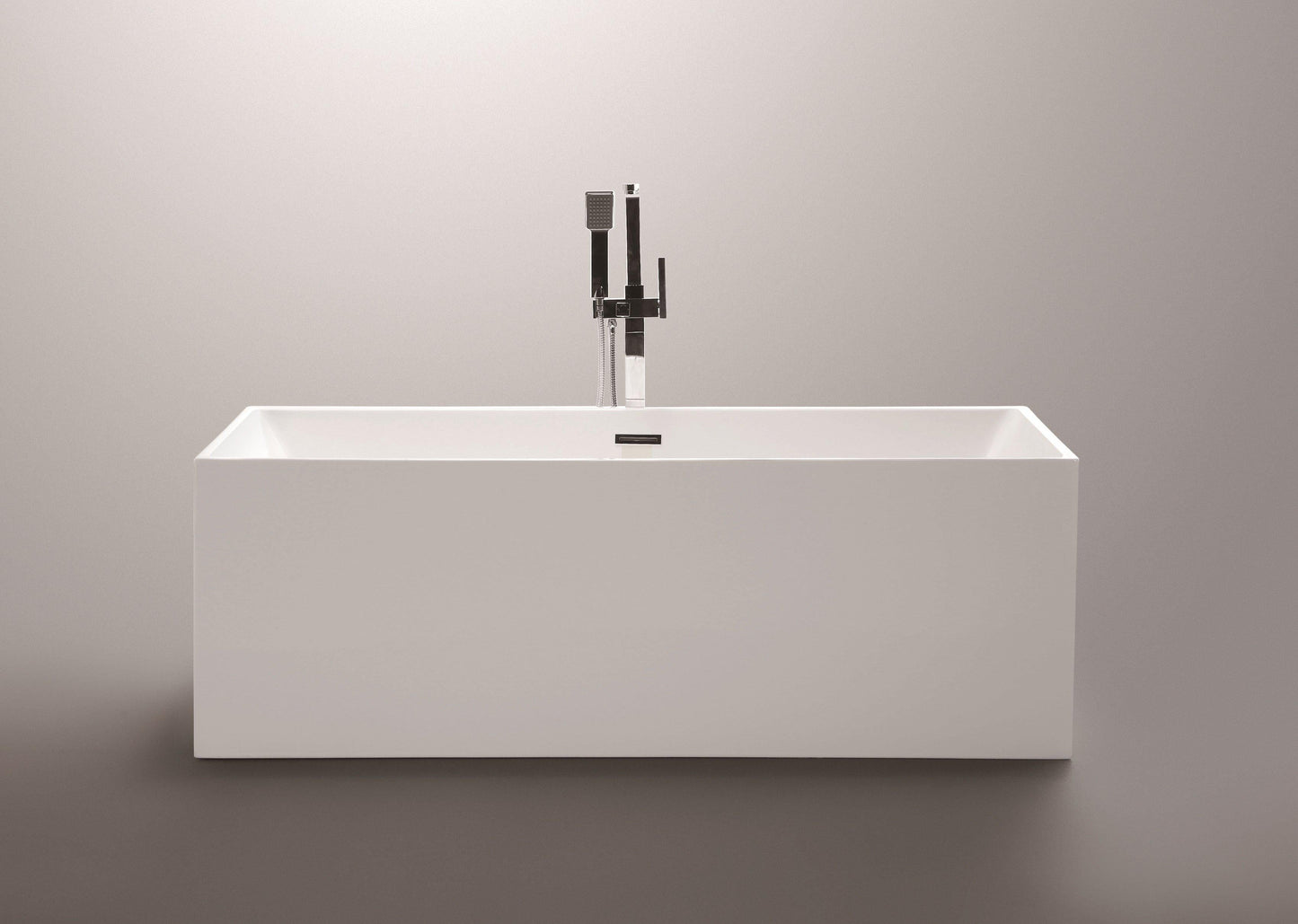 Talence 59 in. Acrylic Flatbottom Freestanding Bathtub in White, VA6813B