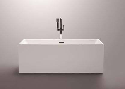 Talence 59 in. Acrylic Flatbottom Freestanding Bathtub in White, VA6813B