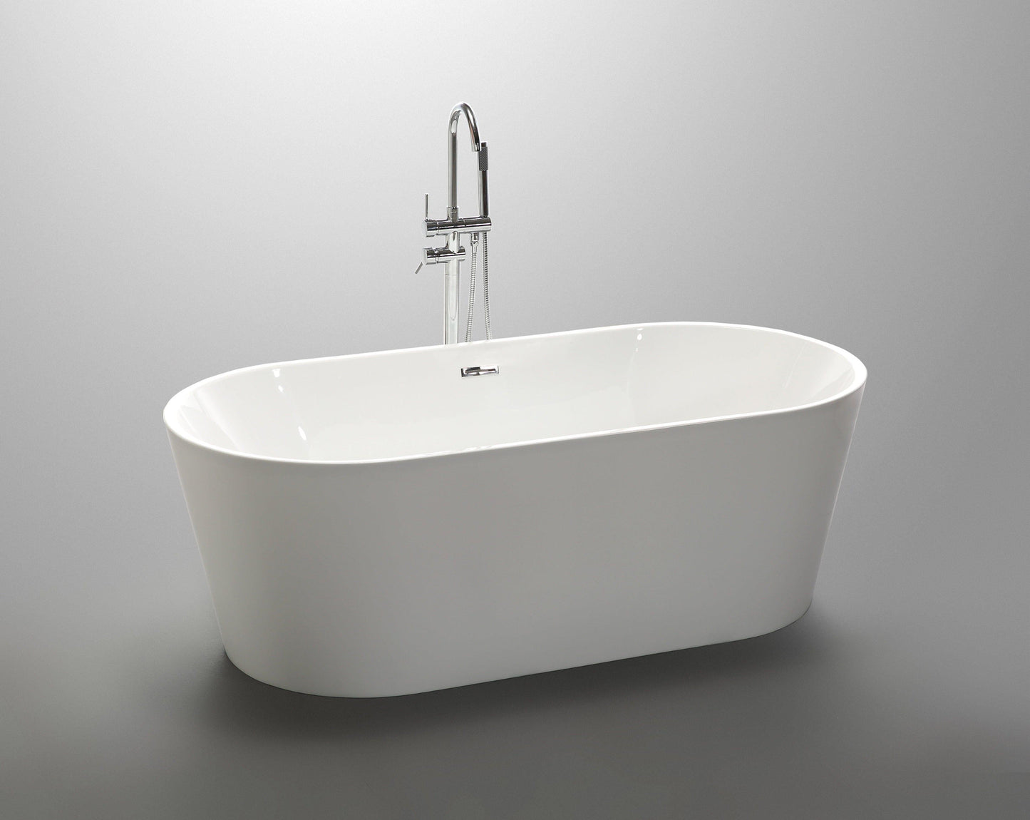 Vanity Art 59 in. Freestanding Soaking Bathtub, VA6815