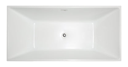 59 in. x 29.5 in. Freestanding Soaking Bathtub