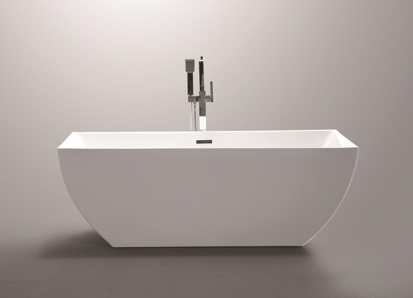 59 in. x 29.5 in. Freestanding Soaking Bathtub