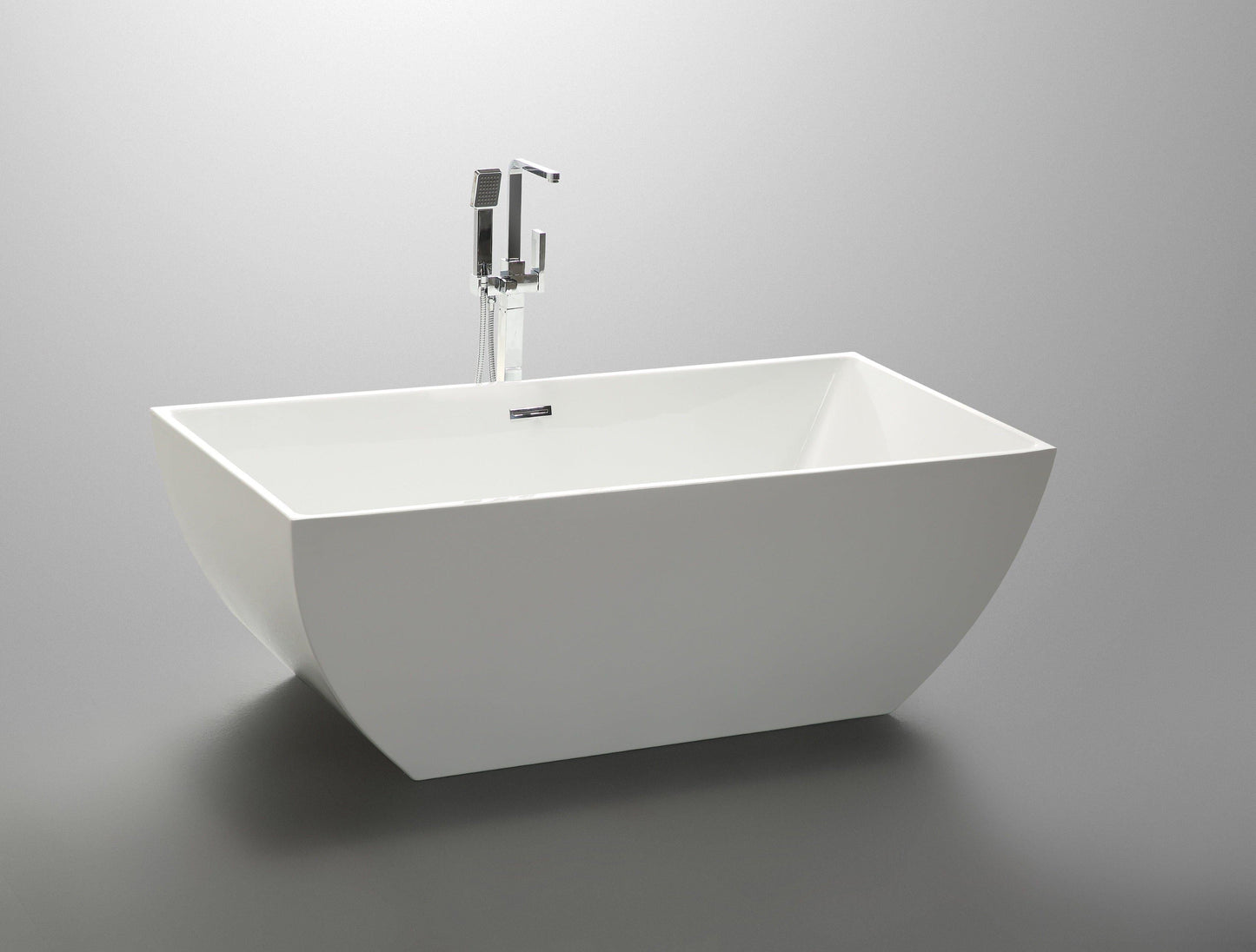 59 in. x 29.5 in. Freestanding Soaking Bathtub