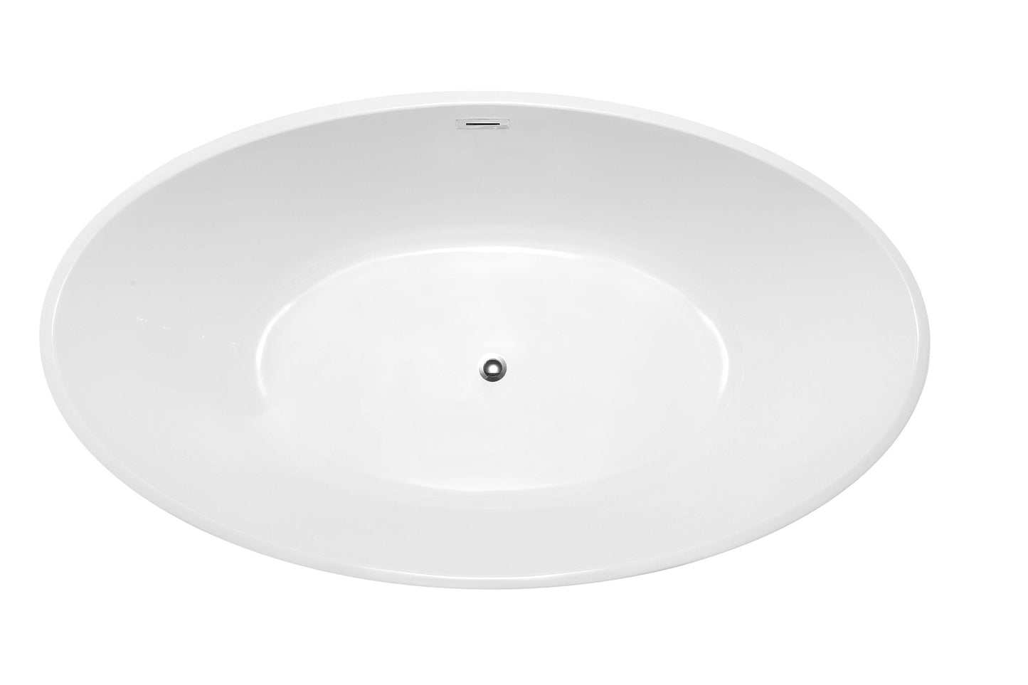 Amiens 69 in. Acrylic Flatbottom Freestanding Bathtub in White, VA6834