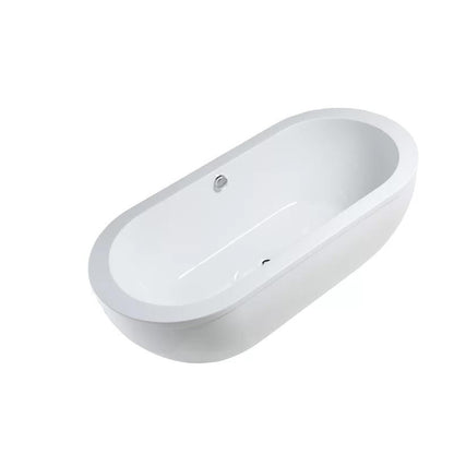 Acrylic 71 in. x 34 in. Freestanding Soaking Bathtub, VA6837