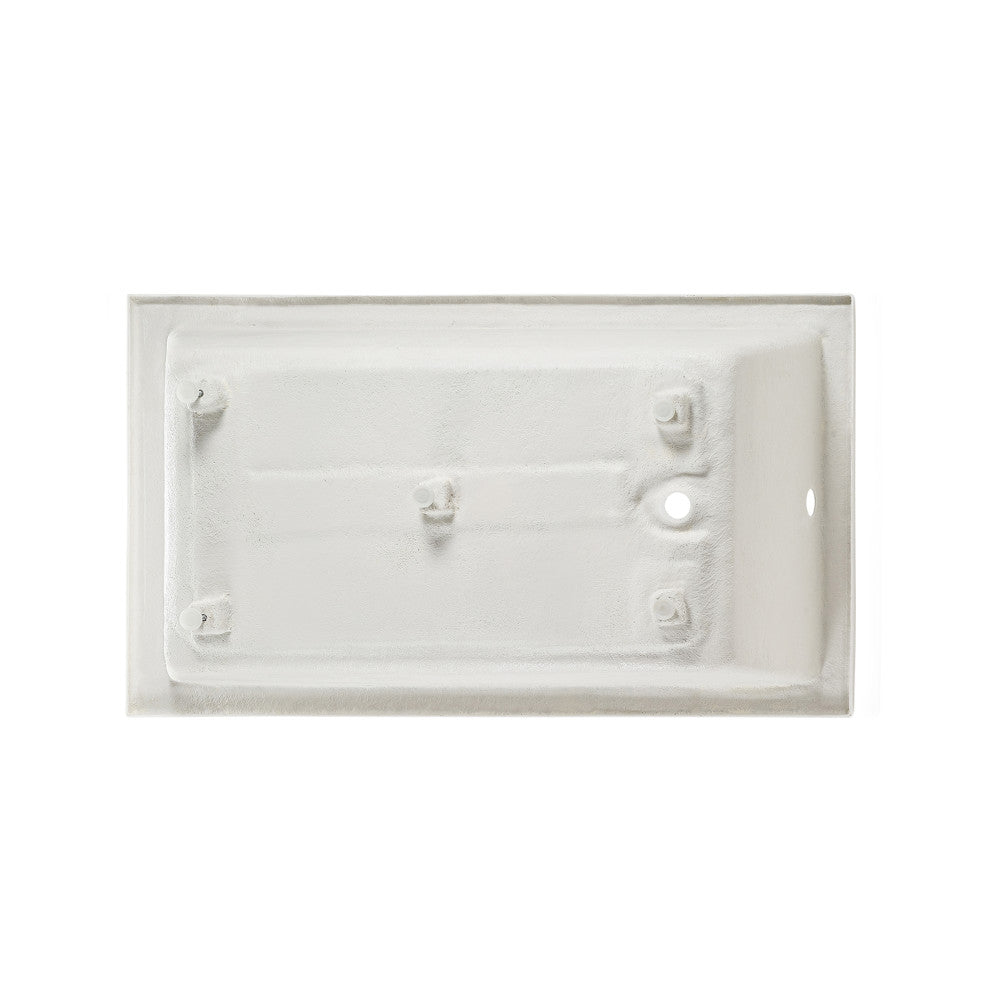 Voltaire 54 in x 30 in Acrylic Glossy White Alcove Integral Right-Hand Drain