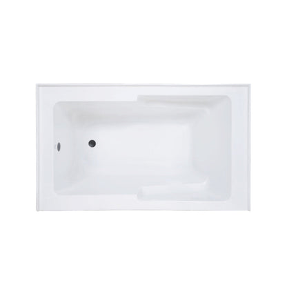 Voltaire 54" X 30" Left-Hand Drain Alcove Bathtub with Apron & Armrest