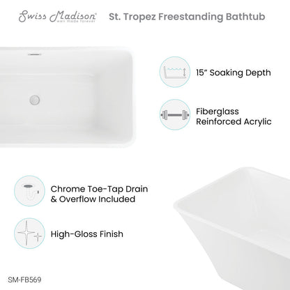 St. Tropez 60" Freestanding Bathtub