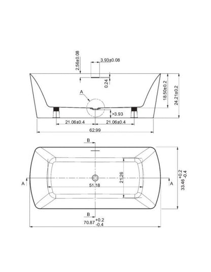 Grandeur White Gloss Freestanding Acrylic Bathtub